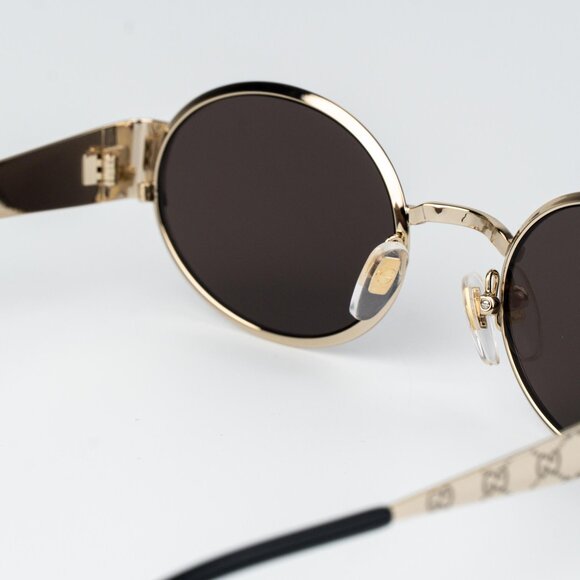 Gucci Women Sunglasses Gold Brown Round GG1854S 005 NEW AUTHENTIC - Picture 6 of 13